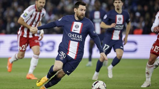 Lionel Messi, del PSG, durante el partido contra el AC Ajaccio por la Ligue 1, el 13 de mayo de 2023.