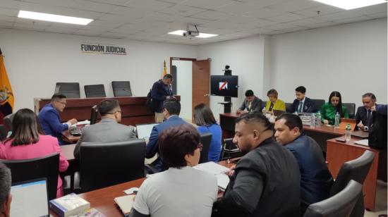 La madre de Belén Bernal, Elizabeth Otavalo, en el arranque el juicio por femicidio, en Quito, el 15 de mayo de 2023. 