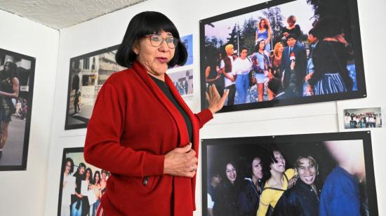 León, presidenta de la asociación Nueva Coccinelle de mujeres transgénero. Quito, 19 de mayo de 2023