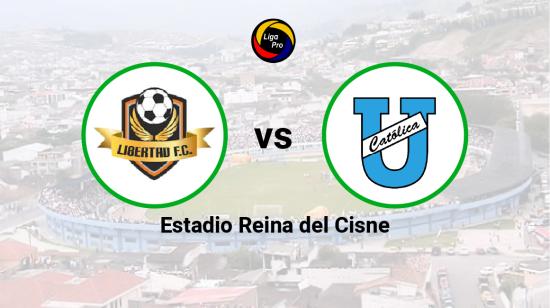 Libertad se enfrenta a Universidad Católica en el estadio Reina del Cisne el 26 de mayo de 2023.