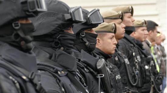 Miembros de la Policía Nacional, en mayo de 2023. 