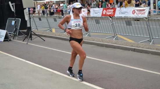 Glenda Morejón, durante el Gran Premio Cantones de La Coruña, el 3 de junio de 2023.