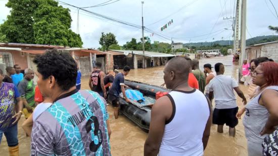 Inundaciones en Esmeraldas el 4 de junio de 2023. 