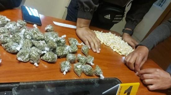 Drogas incautadas en un operativo en Cuenca, en 2023. 