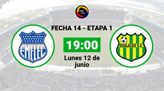 Emelec se enfrenta a Gualaceo el lunes 12 de junio desde las 19:00.