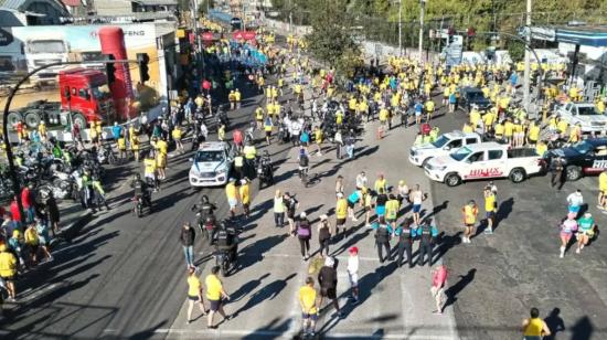 Imagen aérea de la carrera Quito Últimas Noticias 15k, el 11 de junio de 2023.