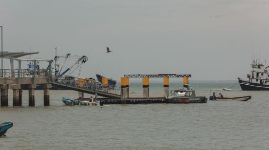 Una vista del muelle del mercado minorista de Posorja, parroquia rural de Guayaquil. 