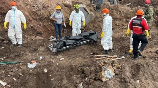 Organismos de socorro encontraron el cuerpo de un hombre en Alausí, el 12 de junio de 2023.