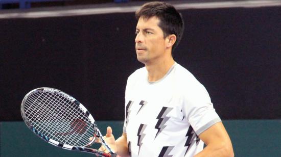 Gonzalo Escobar, durante los cuartos de final del Libema Open, en Países Bajos, el 15 de junio de 2023.