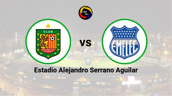 Deportivo Cuenca se enfrenta a Emelec en el estadio Alejandro Serrano Aguilar el 18 de junio de 2023.