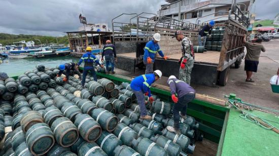 A Galápagos llegó un cargamento de gas el 16 de junio de 2023.