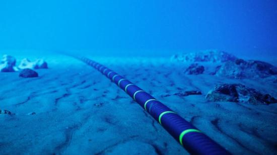Imagen referencial. Un tramo de un cable submarino en el fondo del océano. 