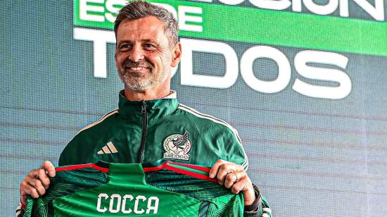 Diego Cocca, durante su presentación como DT de la selección mexicana, en febrero de 2023.