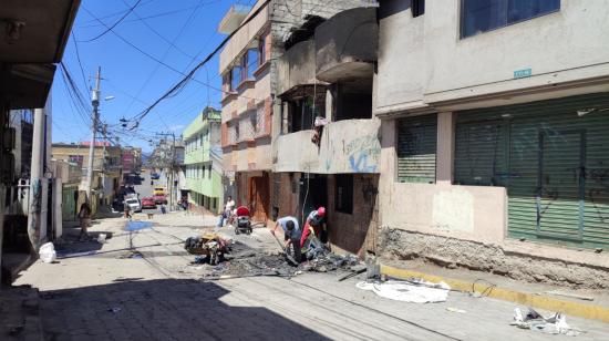 Imagen de la casa quemada por los moradores del Comité del Pueblo, el 19 de junio de 2023.