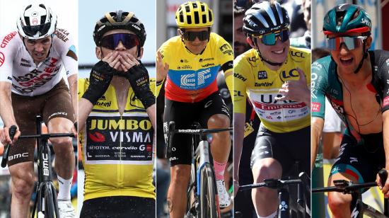 Ben O'Connor, Jonas Vingegaard, Richard Carapaz, Tadej Pogacar y Jai Hindley, algunos de los favoritos para ganar el Tour de Francia 2023. 