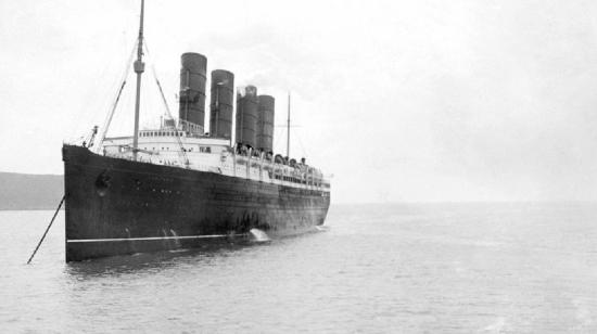 Imagen del HMHS Britannic, el transatlántico hundido en la Primera Guerra Mundial.