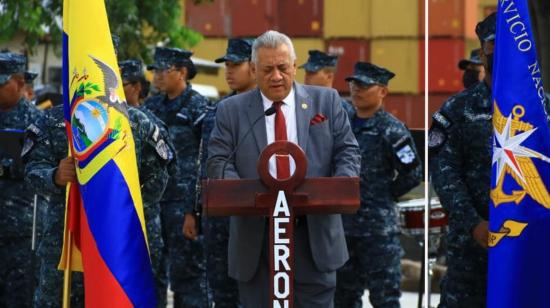 Fernando Flores durante un acto en  Puerto Balboa, en 2021.