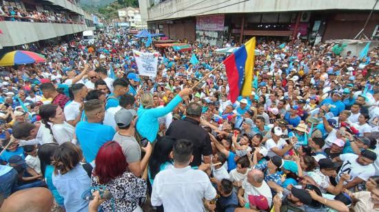 Manifestación de apoyo a María Corina Machado, una de las candidatas a las primarias. 17 de junio de 2023
