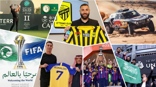 Imágenes de distintos deportes y jugadores que han llegado a Arabia Saudita.