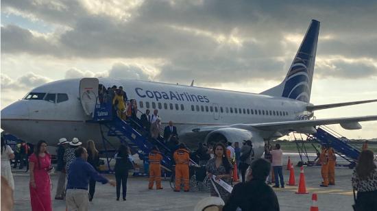 Primer vuelo de Copa Airlines en Manta, 27 de junio de 2023.