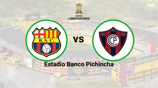 Barcelona se enfrenta a Cerro Porteño en el estadio Banco Pichincha, el 29 de junio de 2023.