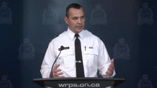 El jefe de policía de Waterloo, Mark Crowell, dio los detalles del ataque. Toronto, 29 de junio de 2023