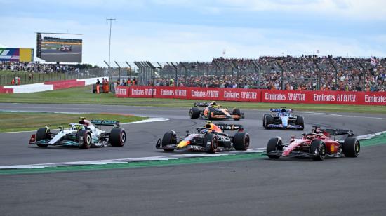 Los pilotos de la Fórmula 1 durante el Gran Premio de Gran Bretaña en 2022.