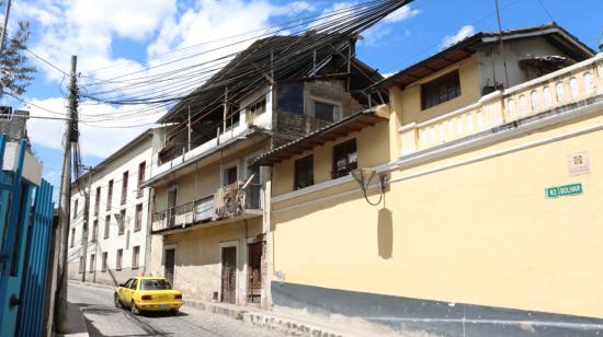 Una vivienda abandonada en el Centro Histórico de Quito, el 28 de junio de 2023.