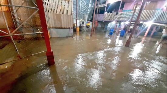 Un sector del norte de Manabí inundado, tras el aguacero del 10 de julio de 2023. 