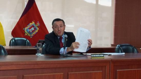 El presidente de la Corte Nacional de Justicia, Iván Saquicela Rodas, el 12 de julio de 2023.