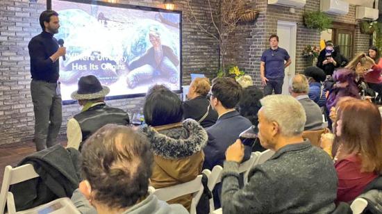 Niels Olsen, ministro de Turismo, durante una presentación en el RoadShow que se llevó a cabo en Nueva York, Estados Unidos, en diciembre de 2021. 