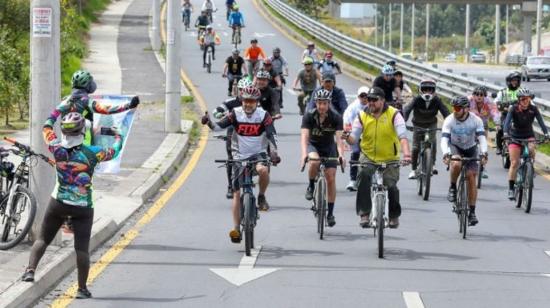 La Cicleada Ilaló de Vuelta que se llevó a cabo el 16 de julio de 2023, en Quito. 