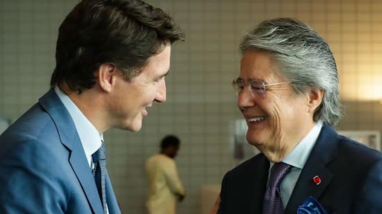 Presidente de Ecuador y  primer ministro de Canadá dialogaron el 21.07.2023 en Nueva York.