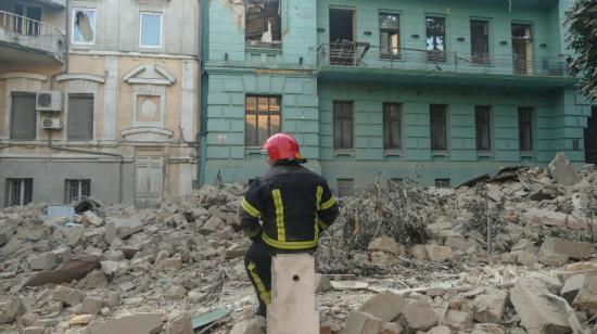 Un barrio de Odesa afectado por los misiles de Rusia.