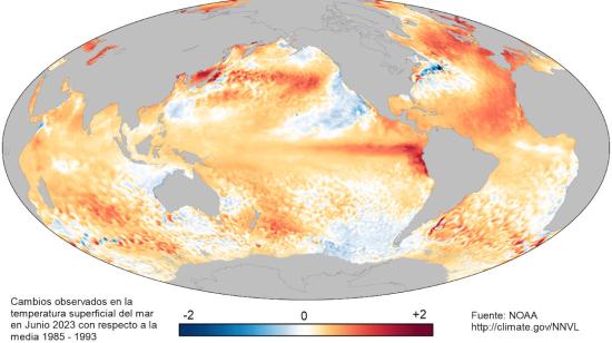 El Nino temperaturas oceanos