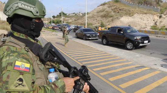 Operativos de seguridad en Manta, el lunes 24 de julio de 2023, a raíz del asesinato del alcalde de la ciudad, Agustín Intriago. 