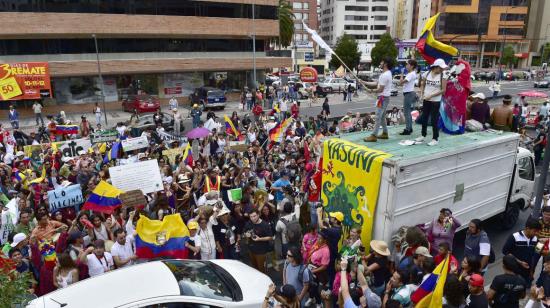 12 de abril de 2014. Entrega de las firmas para la consulta popular por el Yasuní, en Quito.