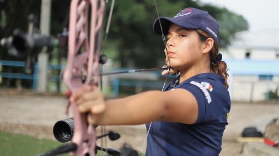 Blanca Rodrigo, durante un entrenamiento en Guayaquil, el 9 de febrero de 2023.