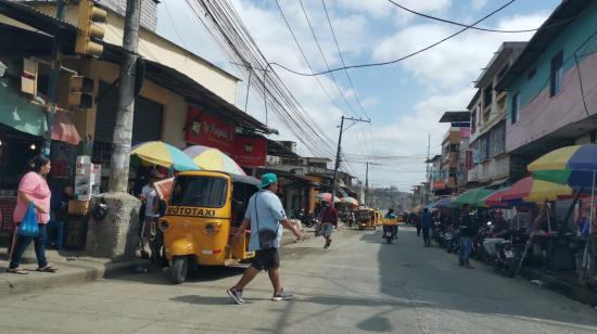 Entrada a la cooperativa Balerio Estacio, en el distrito Nueva Prosperina, al noroeste de Guayaquil.