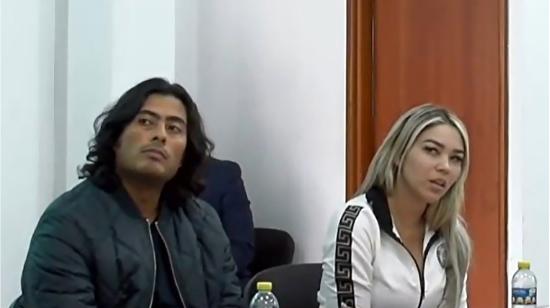 Nicolás Petro junto a su exposa Daysuris Vasquez, tras su detención, Bogotá, 30 de julio de 2023. 