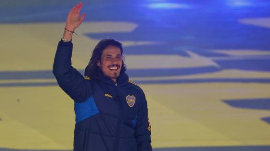 Edinson Cavani, durante su presentación de La Bombonera de Boca Juniors, el 31 de julio de 2023.