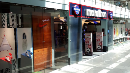 Local de Marathon Sport en el Quicentro Shopping, en Quito. Foto de 2018. 