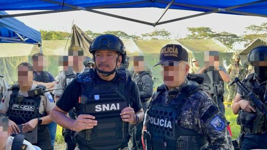 El exdirector del SNAI, Guillermo Rodríguez, en un operativo en la Penitenciaría del Litoral, en Guayaquil, el 25 de julio de 2023.