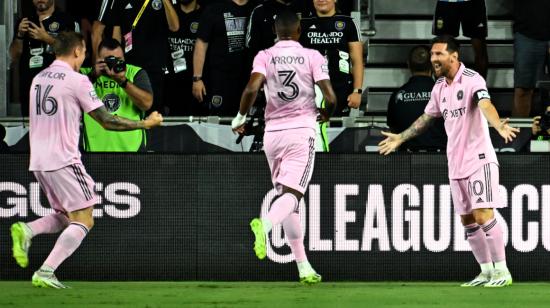 Lionel Messi celebra su gol en el partido del Inter Miami ante Orlando City, el 2 de agosto de 2023.