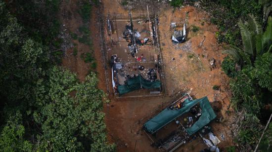 Un campamento de extracción de madera en el sector de Itaituba, Brasil, el 2 de agosto de 2023.