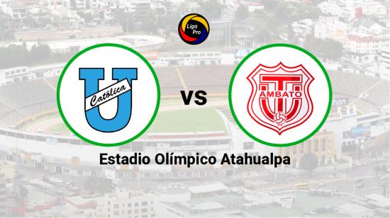 Universidad Católica se enfrenta a Técnico Universitario en el estadio Olímpico Atahualpa, el 5 de agosto de 2023.