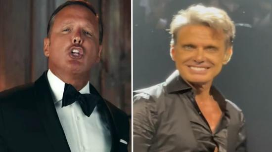 El cantante Luis Miguel, en una imagen de 2017 y otra de 2023.