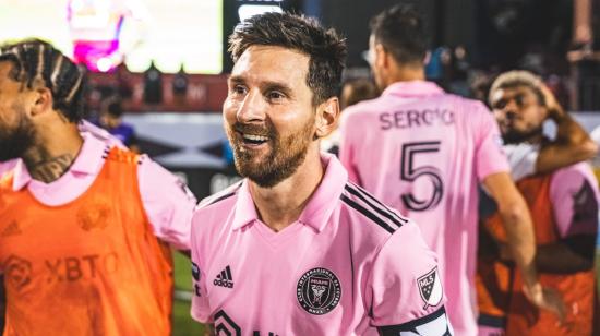 Lionel Messi celebra el triunfo del Inter Miami sobre el Dallas, el 6 de agosto de 2023.