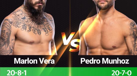 Imagen de los peleadores de la UFC Marlon 'Chito' Vera y Pedro Munhoz.