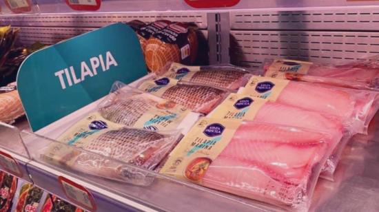 Productos de Santa Priscila en un supermercado en Ecuador. 